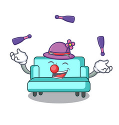 Juggling Sofa Mascot Cartoon Style