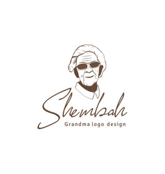 Retro Vintage Granny Or Grandma Logo Design