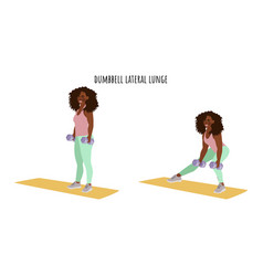 Young Woman Doing Dumbbell Lateral Lunge Exercise