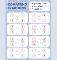 Comparing Fractions Worksheet Math Practice Print