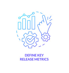 Define Key Metrics Blue Gradient Concept Icon