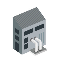 Gray Factory Building Isometric