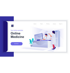 Online Medicine Concept 3d Isometric Web Banner