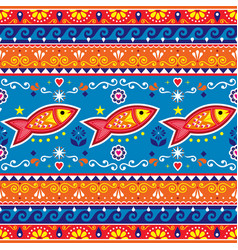 Pakistani Or Indian Truck Seamless Pattern