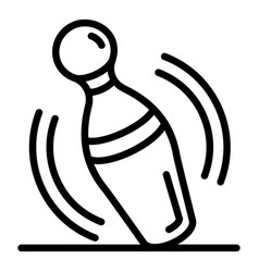 Smitten Bowling Pin Icon Outline Style