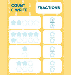 Fractions Worksheet Math Practice Print Page