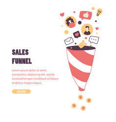 Sales Funnel Flat Landing Page Template