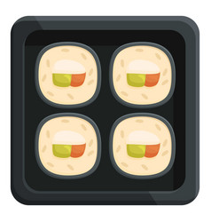 Vegan Sushi Box Icon Cartoon Street Asian