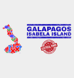 Composition Isabela Island Galapagos Map