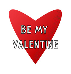 Be Mine Valentine Lovely Typography Badge