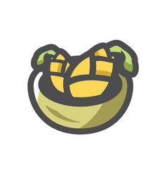 Boiled Corn Dish Icon Cartoon