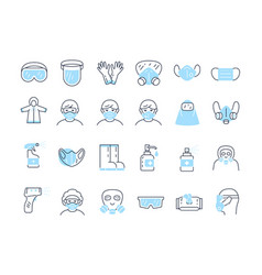 Covid19 Icons Outline Set