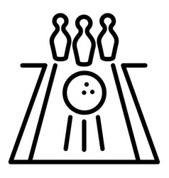 Bowling Track Icon Outline Style