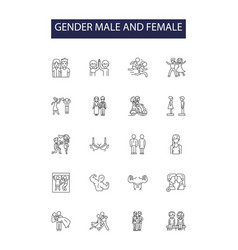 Gender Male And Female Line Icons And Signs