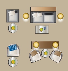 Living Room Furniture Top View Set 4