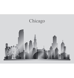 Grand rapids michigan skyline detailed silhouette Vector Image