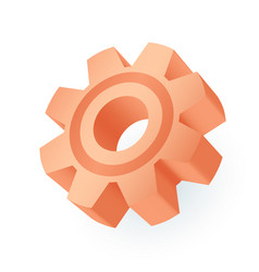 Gear Wheel Cartoon In 3d Style