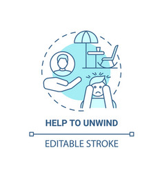 Help To Unwind Concept Icon