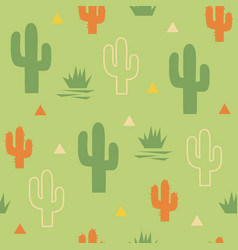 Cactuses Seamless Pattern