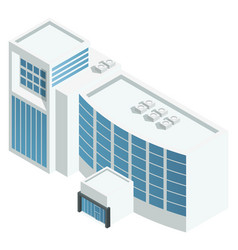 City Building Icon Isometric Glass Business