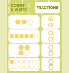 Fractions Worksheet Math Practice Print Page