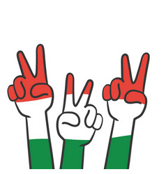 Hungarian Patriotism Cartoon Hands