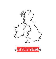 Minimal Editable Stroke Uk Map Icon