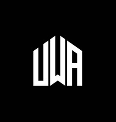 Uwa Letter Logo Design On Black Background