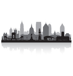 Atlanta Georgia City Skyline Silhouette