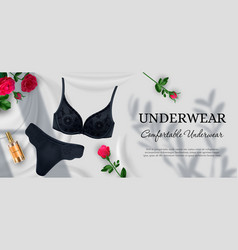 Black Feminine Underwear Background