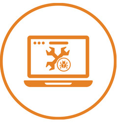 Bug Fixing Fix Virus Icon Orange Color Eps