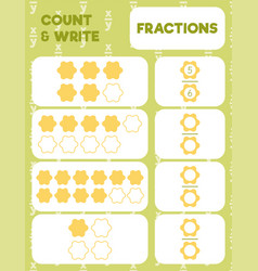 Fractions Worksheet Math Practice Print Page