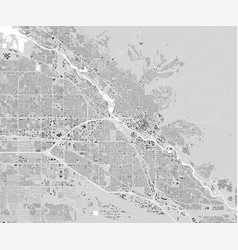 Map Of Boise City Idaho Urban Black And White