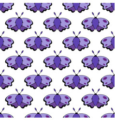 Seamless Pattern With Purple Moth