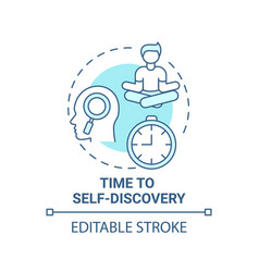 Time To Self Discovery Concept Icon