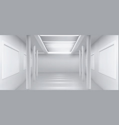 White Empty Art Gallery Abstract Room Background