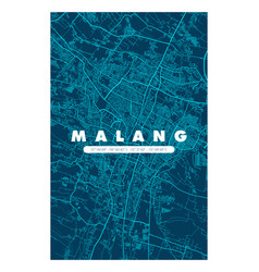 Minimalist Malang City Map Printable Wall