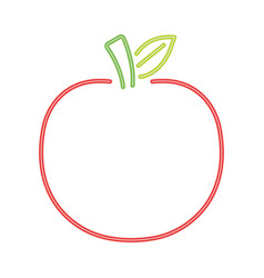 Neon Apple Icon