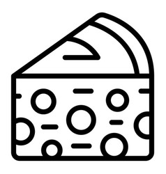 Cheese Slice Icon Outline Swiss Cheddar