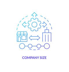 Company Size Blue Gradient Concept Icon