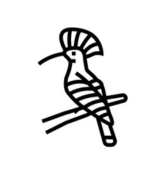 Hoopoe Bird Exotic Line Icon