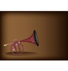 A Musical Straight Mellophone On Brown Background