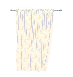 Curtain With Minimalist Print Simple