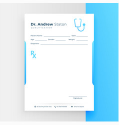 Flat Style Empty Medic Prescription Document Flyer