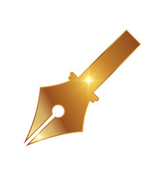 Golden Fountain Pen Icon