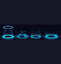 Magic Portals Blue Light Hologram Effect Vortex