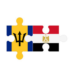 Puzzle Of Flags Of Barbados And Egypt