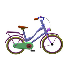 Bike Kids Icon Purple Child Sign