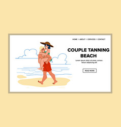 Couple Tanning Beach