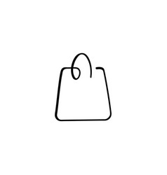 Shopping Bag Line Style Icon Design